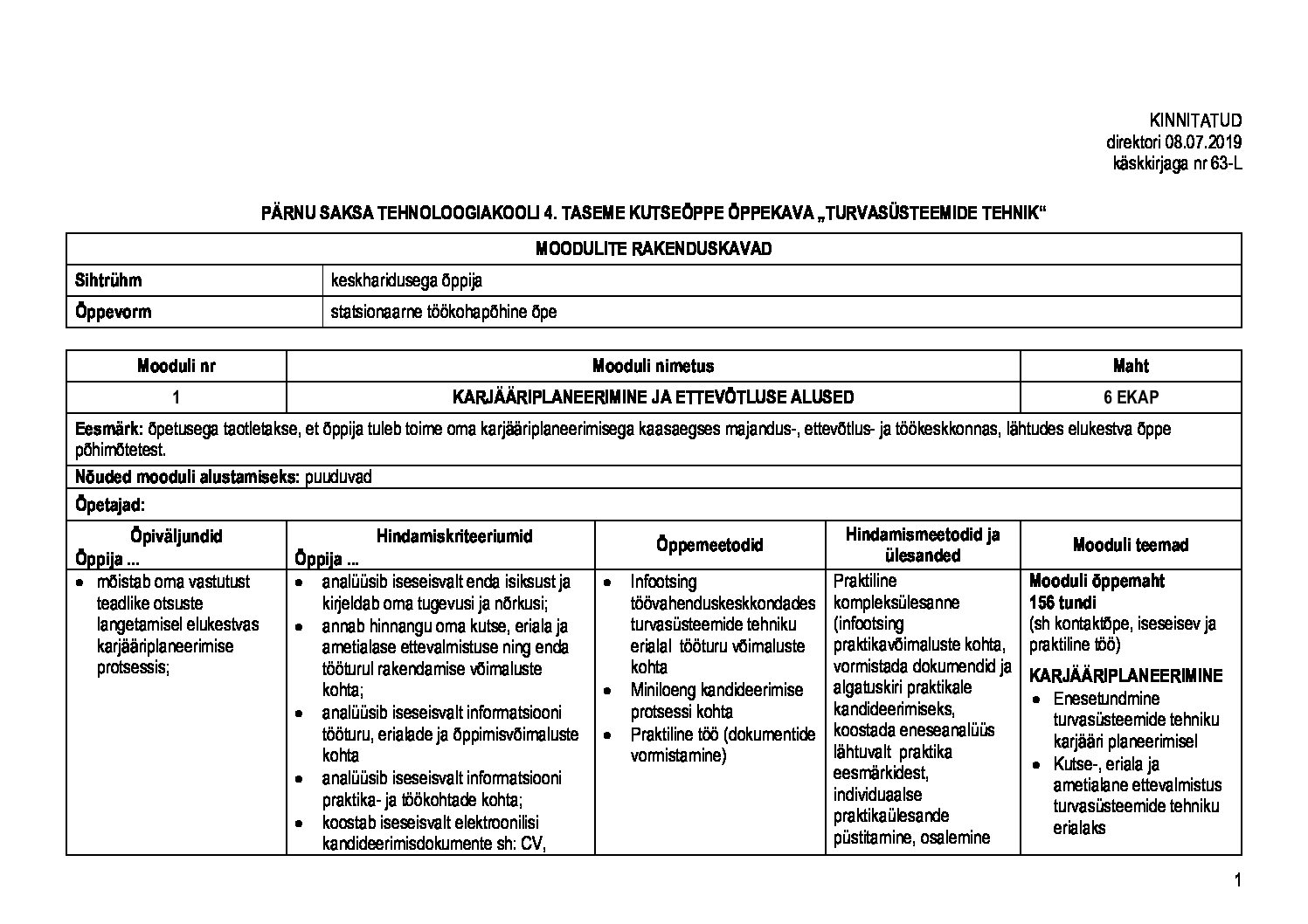 Edukas õppeaasta algus